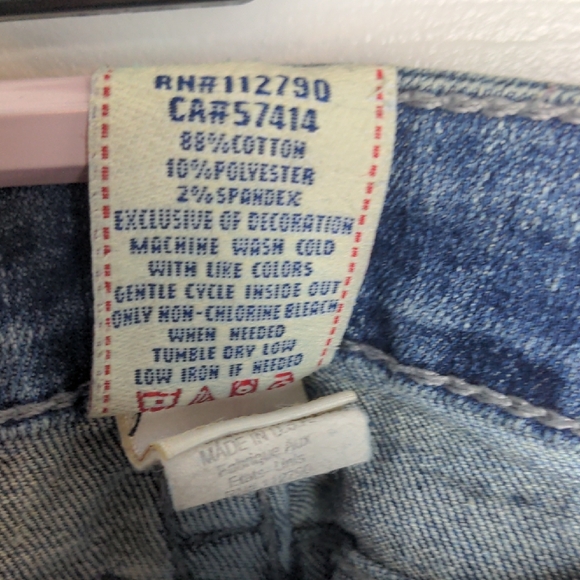 True Religion Indigo Skinny Jeans, Embellished Pockets, Sz. 29 - Picture 7 of 9